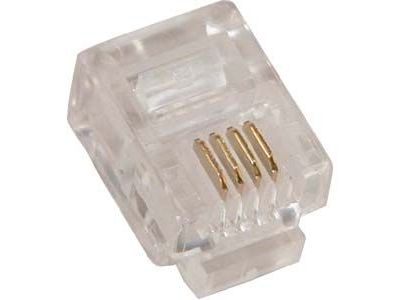 RJ11 STRANDED FLAT MODULAR PHONE PLUGS BAGS OF 100