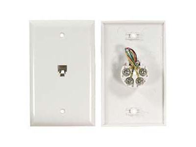 RJ11 1 PORT WALL PLATE