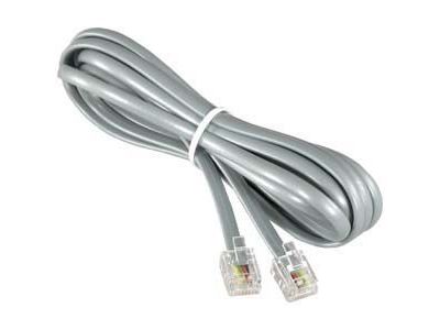 RJ11 4C 7 ft STRAIGHT FLAT MODULAR TELEPHONE PHONE CORD