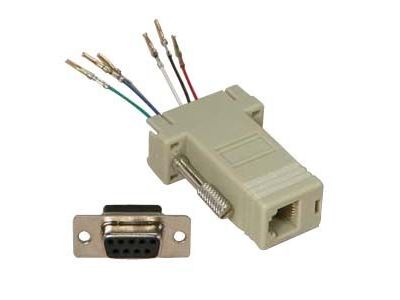 MODULAR ADAPTER DB9 F TO RJ11/12 TELCO ADAPTER