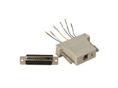 MODULAR ADAPTER DB25 F TO RJ11/12 TELCO ADAPTER