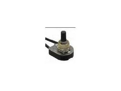 ROTARY SWITCH ON OFF SPST 6A 125V - 3A 250V BLACK 6 INCH WIRE LEADS ZING EAR E89885