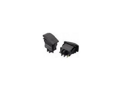 AUTOMOTIVE / MARINE ROCKER SWITCH OFF (ON) SPST 20A 12V INCANDESCENT BLUE .250 QUICK SLIDE V2DA Momentary()