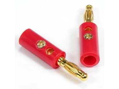 BANANA PLUG GOLD PLATED / PLASTIC BACK