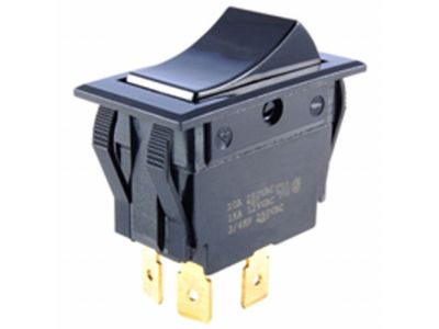 APPLIANCE ROCKER SWITCH ON (OFF) DPST 15A 125V - 10A 250V .250 QUICK SLIDE KEDU HY60D Series Momentary()
