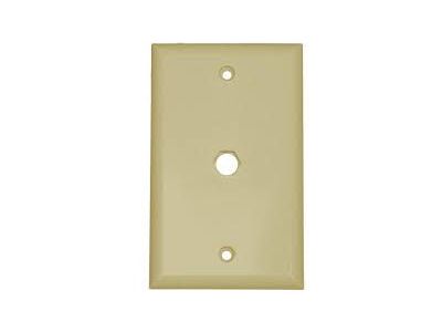 COAX IVORY FLUSH MOUNT WALL PLATE CENTER HOLE