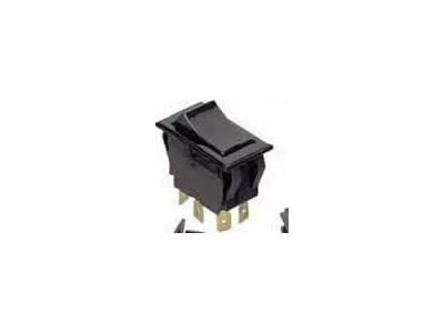 APPLIANCE ROCKER SWITCH ON OFF (ON) DPDT 15A 125V - 10A - 250V .250 QUICK SLIDE E-60272 LR-39145 Momentary()