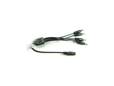 6 inch CORD 2.1MM JACK TO FOUR 2.1MM PLUGS POWER SUPPLY ADAPTOR, 4 WAY CAMERA POWER SUPPLY SPLITTER