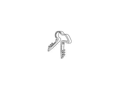 DUAL PUSH IN STUCO CLIP WHITE 100pk