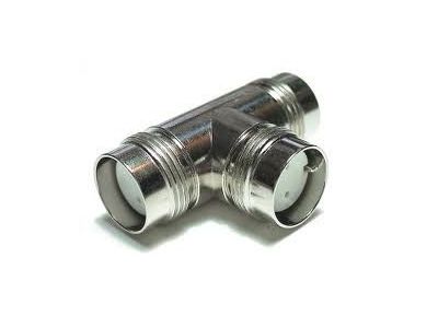 TWIN AX T ADAPTOR FEMALE X3 SPLITTER, T