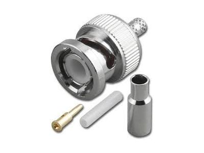 BNC MALE 3 PIECE CRIMP RG179
