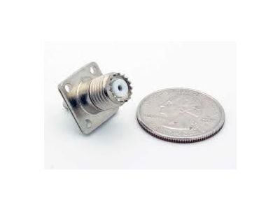 MINI UHF FEMALE CHASSIS MOUNT, 4 MOUNTING HOLES