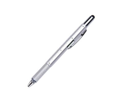 6 in1 Pocket Screen Stylus Ballpoint Pen with Ruler Screwdriver Level Multifunction Tool