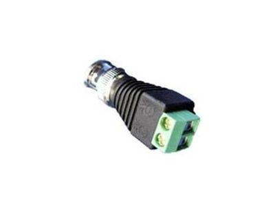 BNC MALE CONNECTOR TO TWISTED PAIR CABLE, Screw Terminal Block