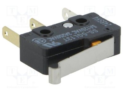 Omron 5A 250/125VAC Micro type actuator lever switch, Limit, SW144ND, W01