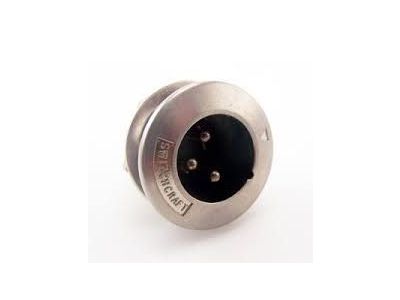 SWITCHCRAFT 3 PIN MALE XLR PANEL MOUNT CONNECTOR .812 inch 20.64MM MOUNTING HOLE