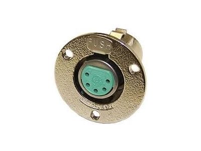 SWITCHCRAFT 5 PIN FEMALE XLR PANEL MOUNT CONNECTOR .953 inch 24.21MM MOUNTING HOLE