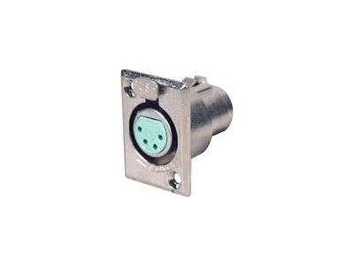 SWITCHCRAFT 4 PIN FEMALE XLR PANEL MOUNT CONNECTOR .953 inch 24.21MM MOUNTING HOLE