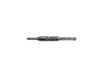 SWITCHCRAFT 1/4 inch TS MONO PLUG COPPER ALLOY SHIELDED HANDLE SPRING RELIEF