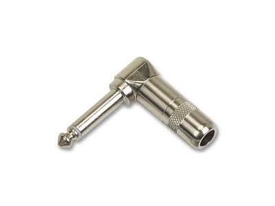SWITCHCRAFT 1/4 inch TS MONO RIGHT ANGLE PLUG METAL SHIELDED HANDLE SOLDER LUG