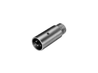 SWITCHCRAFT 3 PIN MALE XLR CONNECTOR FOR GOOSENECK MOUNT FOR GOOSENECKS WITH 5/8-27 INTERNAL THREAD