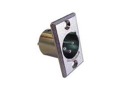 SWITCHCRAFT 3 PIN MALE XLR PANEL MOUNT CONNECTOR .766 inch 19.45MM MOUNTING HOLE, Cannon XLB32