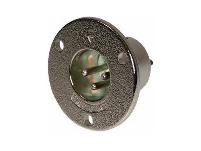 SWITCHCRAFT 3 PIN MALE XLR PANEL MOUNT CONNECTOR .766 inch 19.45MM MOUNTING HOLE