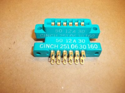 CARD EDGE CONNECTOR 12 Position, .156 inch SOLDER EYELET CINCH 50 12A 30 2510630160 251 06 30 160 DOUBLE READOUT