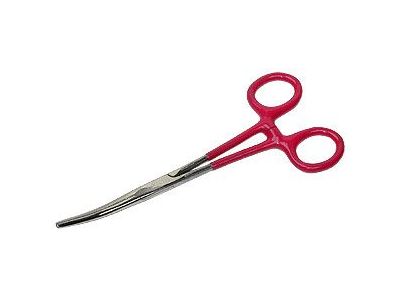 6-1/2 Curved Self-Locking Forceps with Insulated Handles