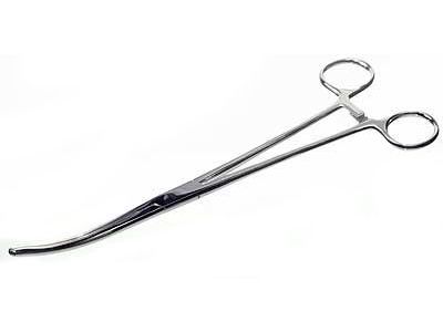 10 inch Self-Locking Curved Forceps