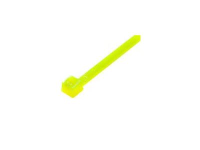 100PK Regular Wire Tie: FLUORESENT YELLOW 4 inch X .10 inch
