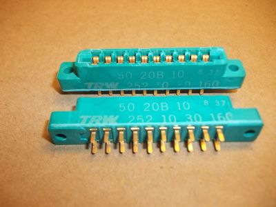 CARD EDGE CONNECTOR 20 Position, .156 inch SOLDER PC MOUNT TRW 50 20B 10 2521030160 252 10 30 160 DOUBLE READOUT