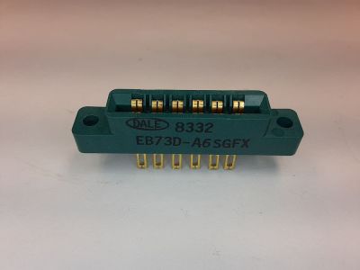 DALE CARD EDGE CONNECTOR 12 Position, .156 inch SOLDER EYELET DOUBLE READOUT