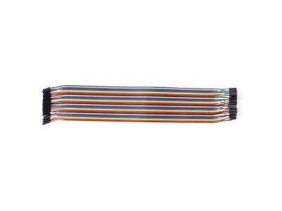 40Pack, 1 PIN Male to Female Dupont / Arduino Jumper Connector 24-26ga WIRE Pigtail, Prototype Breadboard , 40cm long, Ribbon Cable