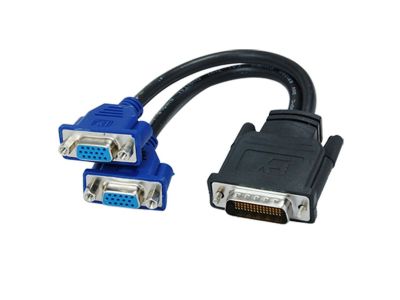 8 inch DMS-59 to 2x VGA female DB15HD Splitter Cable Y ADAPTER