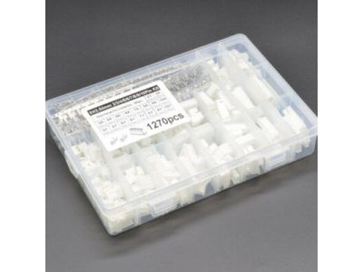 1270pc JST Connector Kit 2.54mm .1 inch Centers, Male and Female Connector Sets