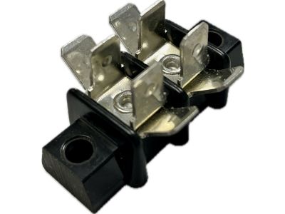 Kulka Marathon, 20 AMP 300VAC .250 inch SLIDE TERMINALS, SINGLE ROW TERMINAL BLOCK, BARRIER STRIP 2 POSITION