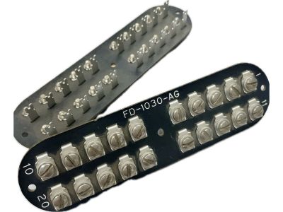 FD-1030-AG Lug Strip Terminal Block 20 Screw Positions, Speaker Phenolic Connector Plate