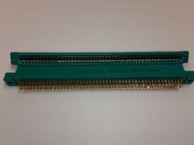 CARD EDGE CONNECTOR 100 Position, .1 inch SOLDER EYELET DOUBLE READOUT 600201-3221 VIKING W33