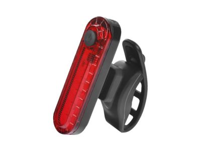FLASHING RED LED STROBE, USB-C Rechargable, Waterproof, Flashing Strobe or Constant On Mode, 20mm x 70mm with Rubber Mounting Strap, Bike Light, Volcano Bicycle Rear Tail Light