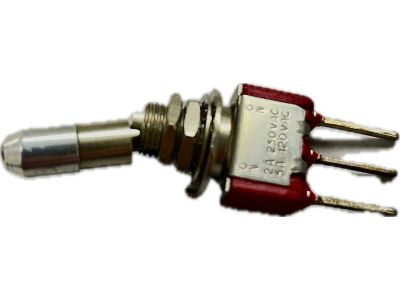 C&K SPDT ON--ON MINI LOCKING TOGGLE SWITCH 5A 125VAC 7101 Series Wire Wrap Leads, W31