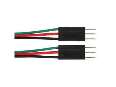 3 PIN Male to Male Dupont / Arduino Jumper Connector 24-26ga WIRE Pigtail, Prototype Breadboard, 10 Inches long
