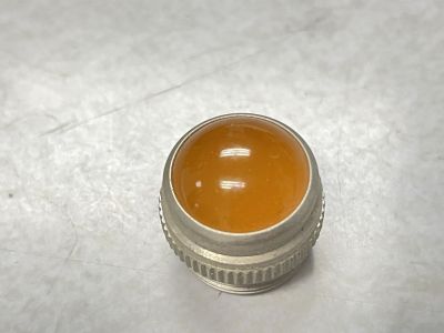 Dialight, Amber Yellow, Diffused, White Brass / Chrome, Threaded Panel Lens, 81-0113-300