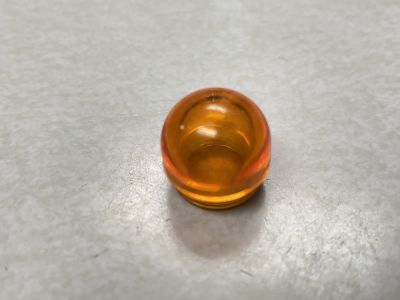 Sylvania, Dialight, Amber Yellow, Dome Top Transparent, Threaded Panel Lens, 95-0933