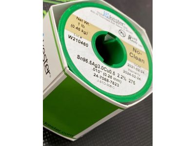 .010 KESTER Sn96.5Ag3.0Cu0.5 275 No Clean Flux 1 LB ROLL SOLDER, Lead Free Silver Solder