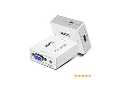 VGA & Audio to HDMI Converter, Adapter Powered by USB VGA2HDMI