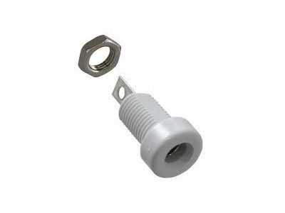 E.F. JOHNSON WHITE BANANA JACK PANEL MOUNT