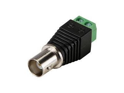 BNC FEMALE CONNECTOR TO TWISTED-PAIR CABLE Screw Terminal Block