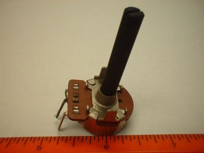2M Meg Ohm Potentiometer - Linear, 1/4 inch dia. shaft, single turn