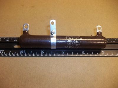 50 Ohm 50 Watt ADJUSTABLE Power Resistor, 4 inch x 5/8 inch OHMITE 0563 210-50K-40